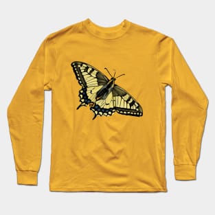 Swallowtail Butterfly Drawing Long Sleeve T-Shirt